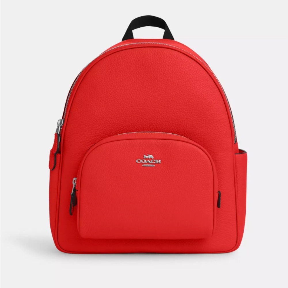 NWT Coach Sv/Miami Red Leather Court Backpack 5666 Below $450 Retail RETIRED